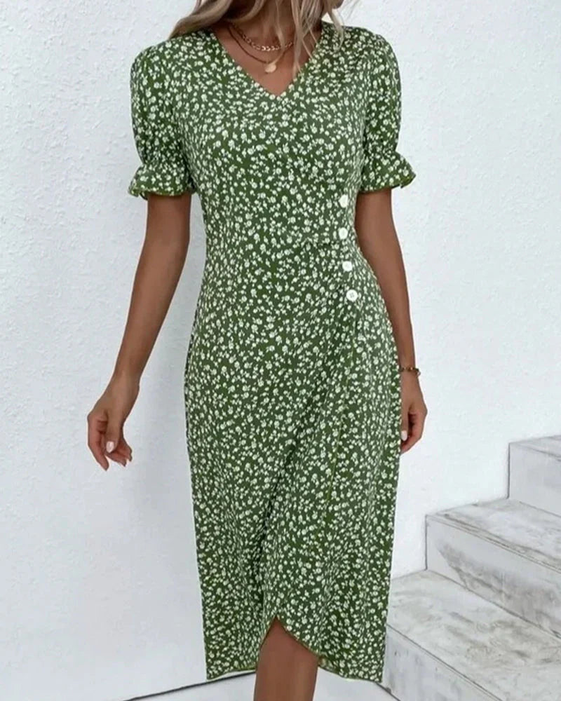 Camila® | Women'S Floral Dress With Short Sleeves