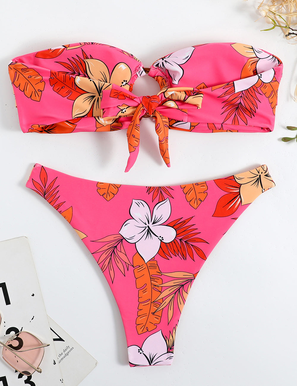 Bluma® | Floral Print Bikini With Bandeau Bra