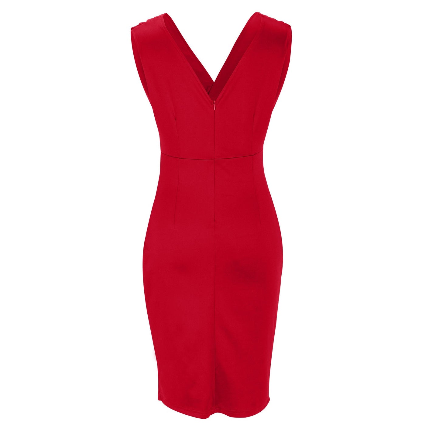 Diana® | Fitted dress with V-neck and Isa slits