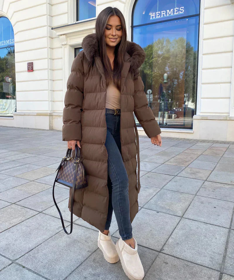 Carmen® | Chic women's winter coat with fur collar