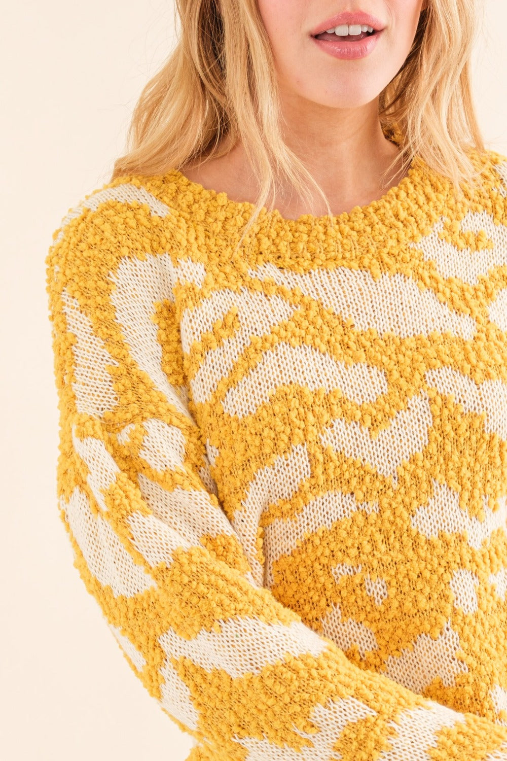 Anke® | And the Why textured contrast sweater in full size
