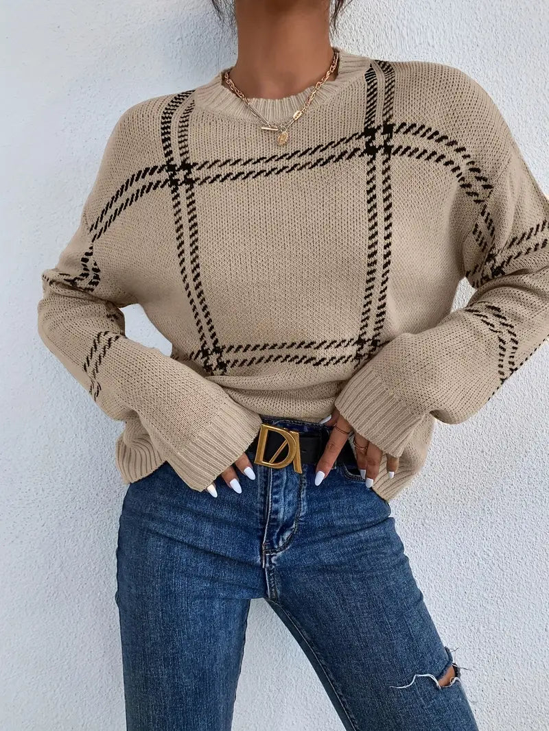 Brenda® | Cozy checked sweater