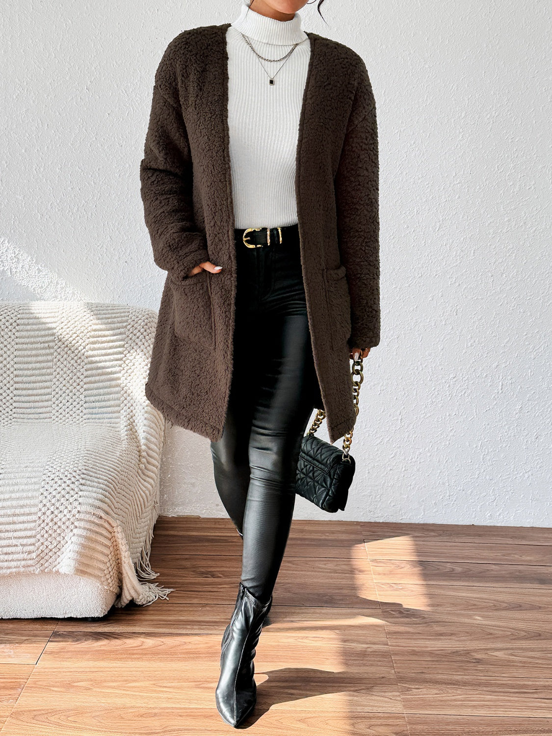Annika® | Long sleeve open front winter coat
