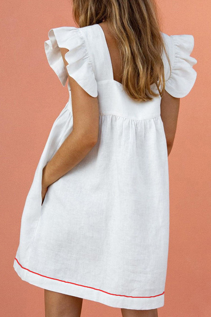 Casandra® | Princess dress with patchwork print and square collar