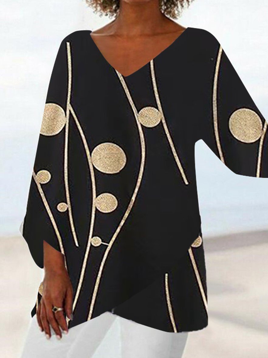 Cristina® | Trendy Fashionable New Loose Large Blouse Lady