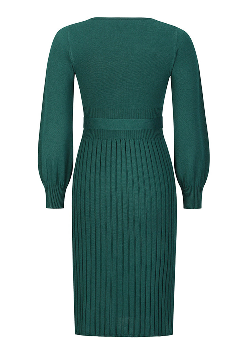 Antonia® | Dress Solid Bandage O-Neck One-Step Skirt