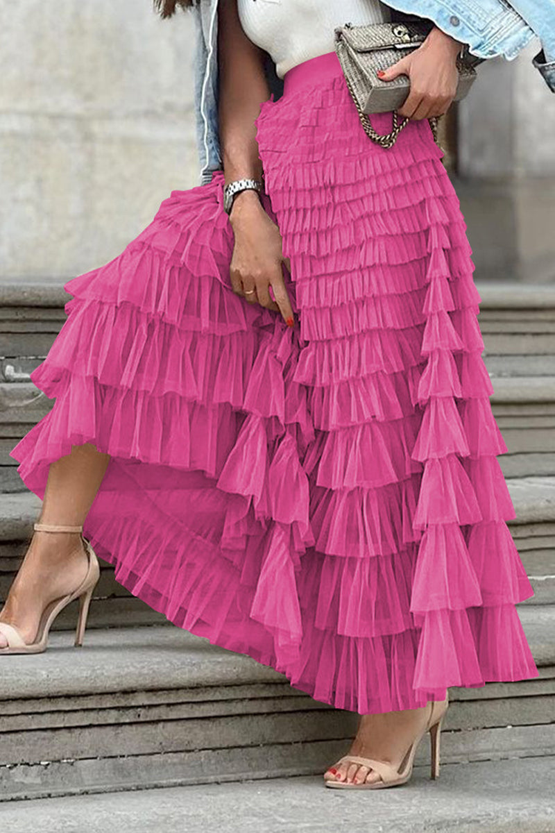 Brisa® | Elegant Solid Mesh High Waist Type A Pants by Celebrities