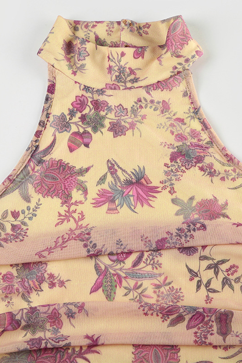 Diana® | Sexy floral print backless halter tops
