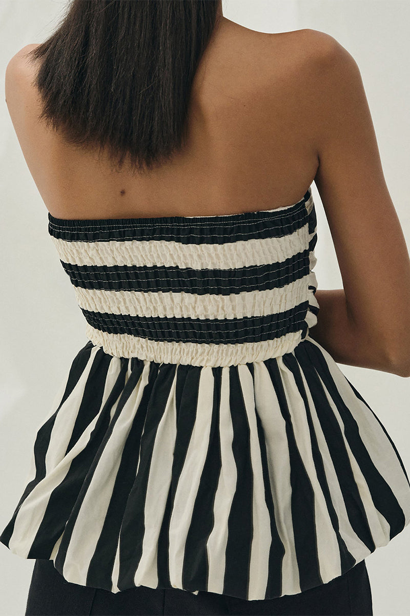 Elisa® | Sexy strapless camis with striped print and contrast