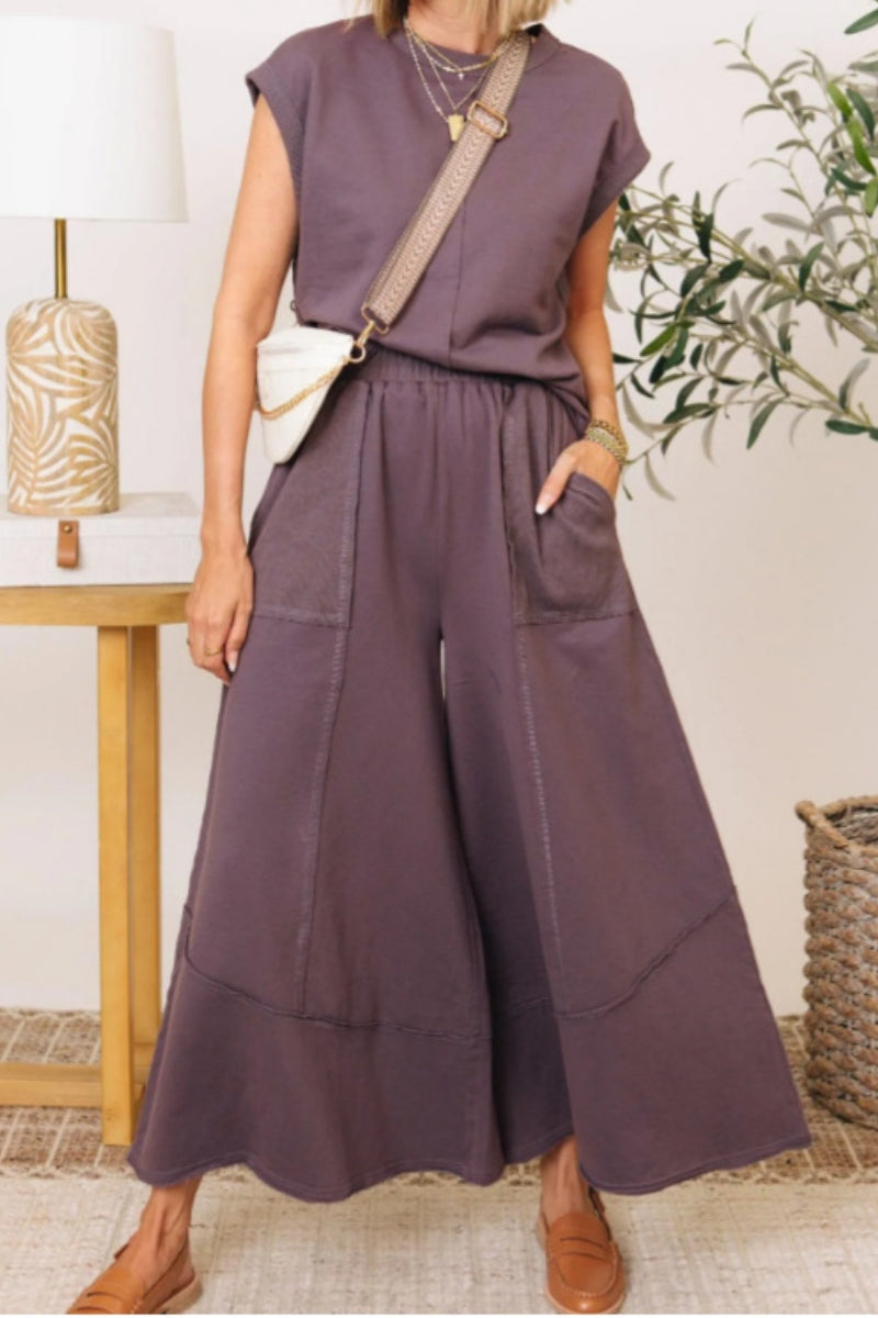 Concepcion® | Casual plain O-neck two-piece bag
