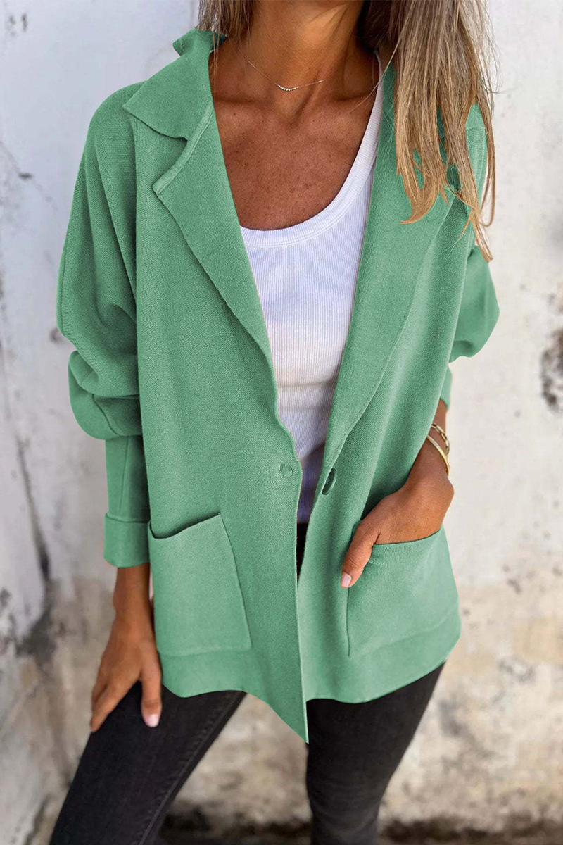 Eleanor® | Casual outerwear with pocket turn-down collar for everyday wear