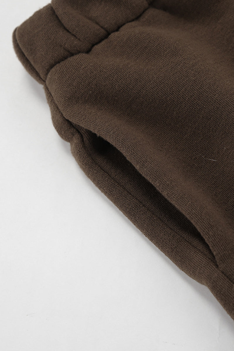 Elena® | Casual everyday two-piece suit with a fluffy turn-down collar and long sleeves