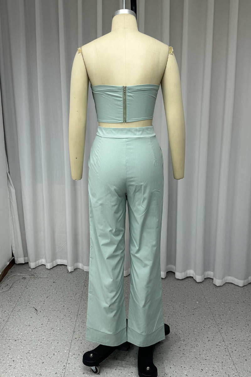 Ariadna® | Casual Ruched Irregular Strapless Sleeveless Two Piece Suits