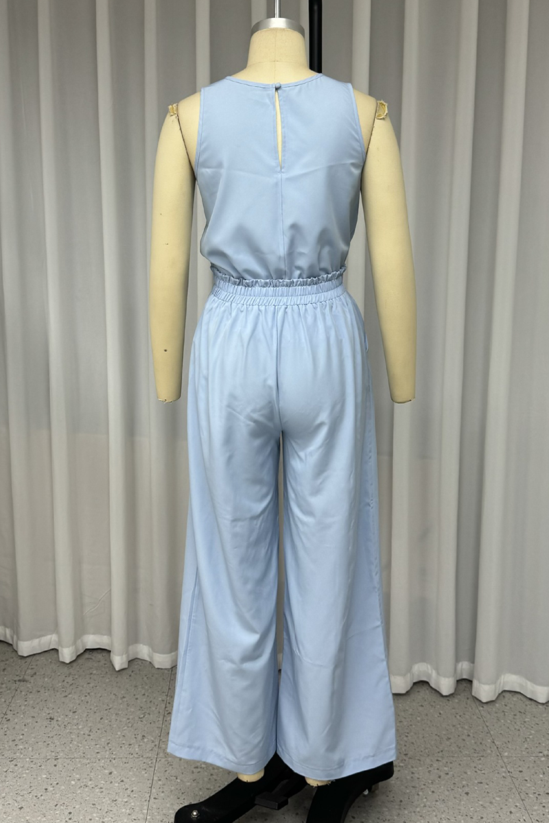 Belén® | Casual daily sleeveless lace-up O-neck two-piece suit