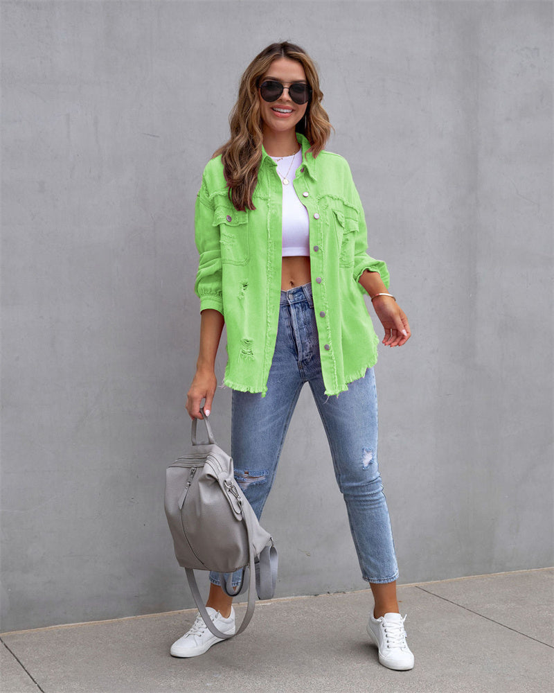 Amalia | Colorful women's denim jacket