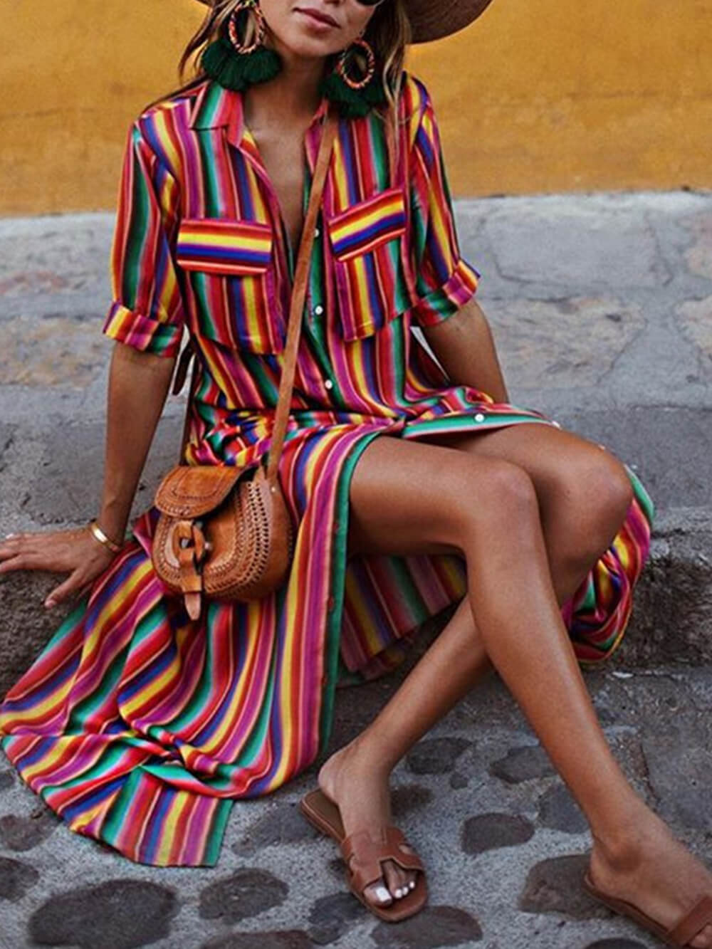 Jamie | Casual Striped Printed Maxi Skirt - Effortless Elegance
