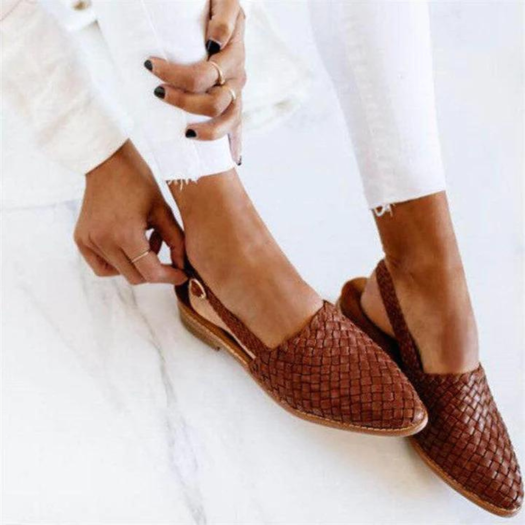 Cheryl® | Woven slingback ballet flats