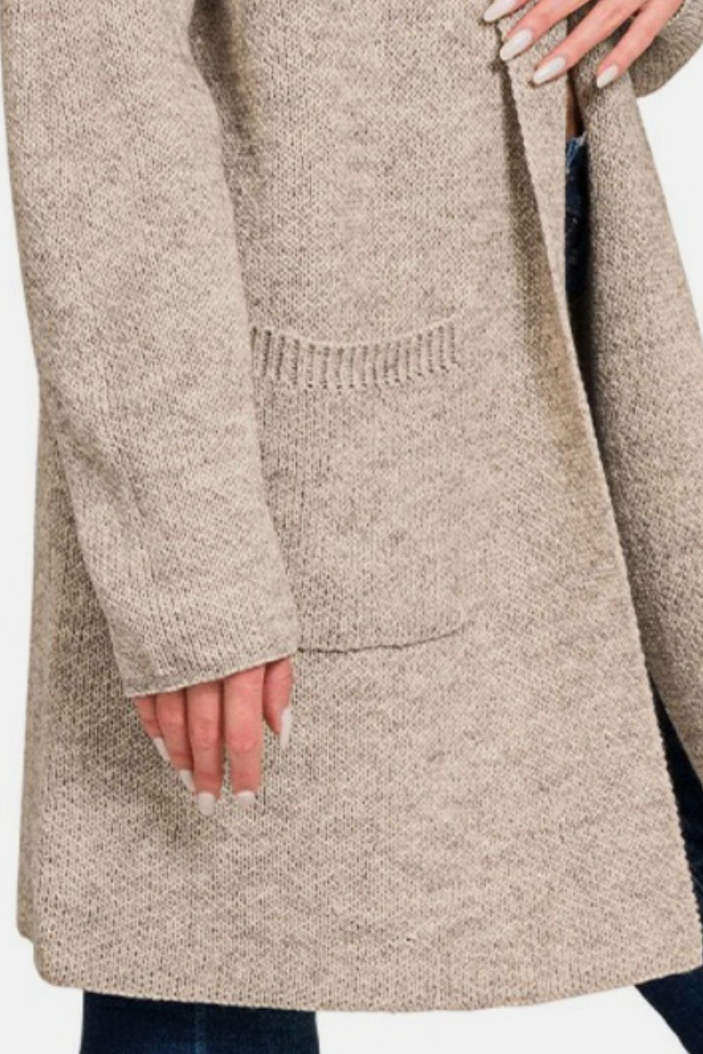 Carmen® | Hooded sweater cardigan with open front