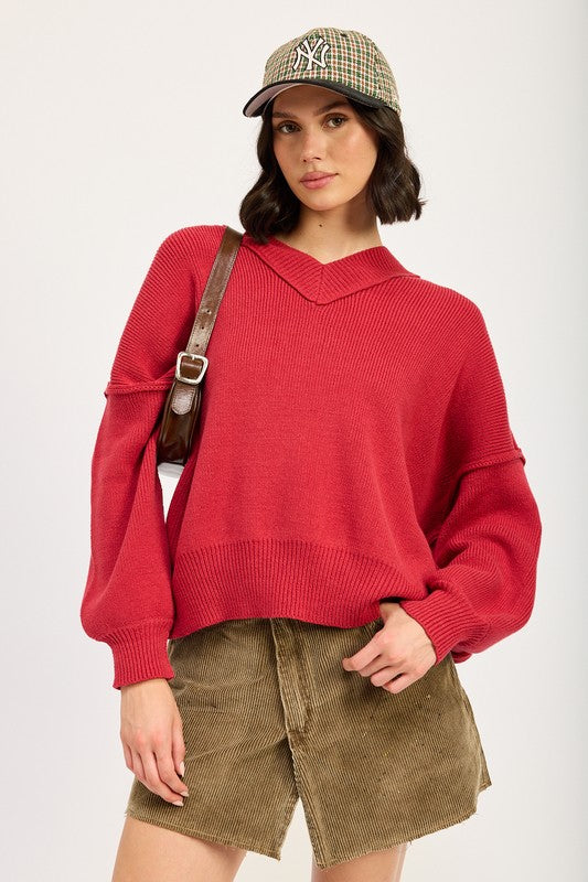 Brigitte® | OVERSIZED V-NECK SWEATER