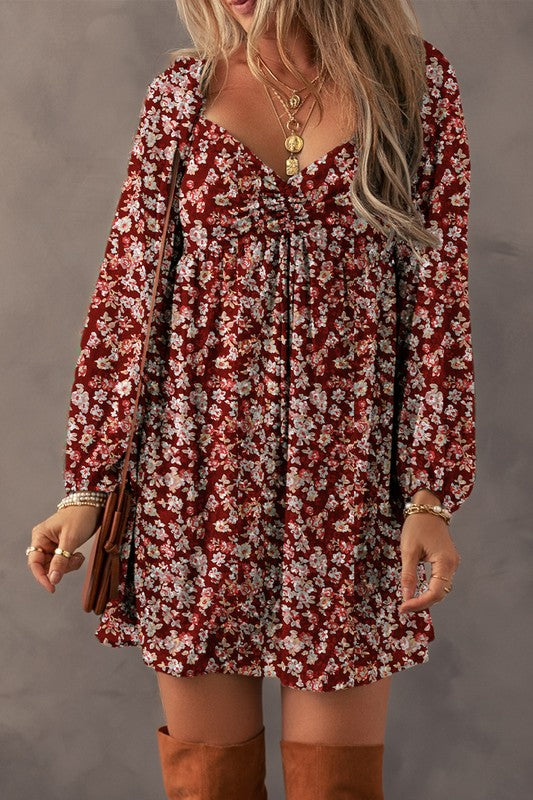 Concepcion® | Women's mini dress with a sweetheart neckline and ruched back