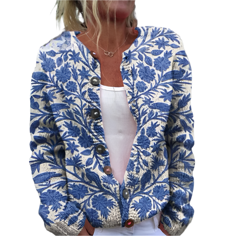 Celia® | Elegant cardigan with floral print for women