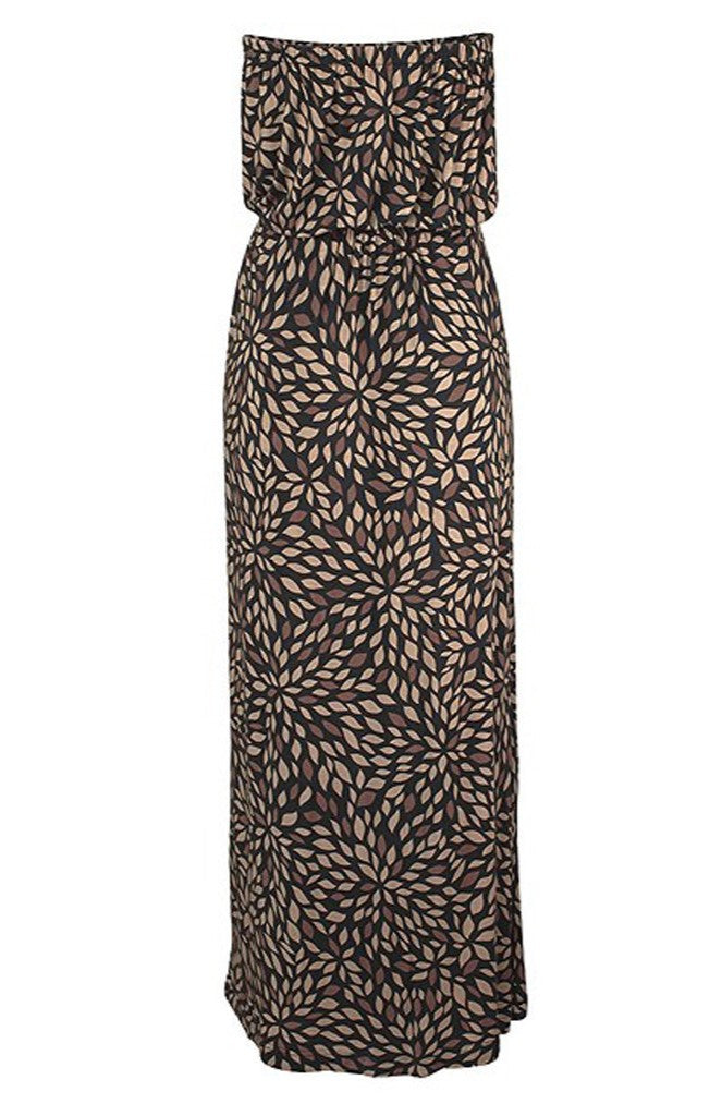 Elara® | Long dress with bandeau print for women in spring and summer