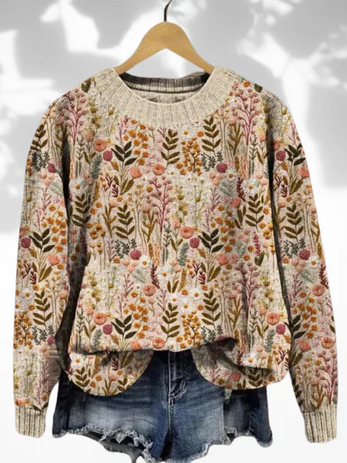 Elisa® | COMFORTABLE SWEATER WITH FLOWERS
