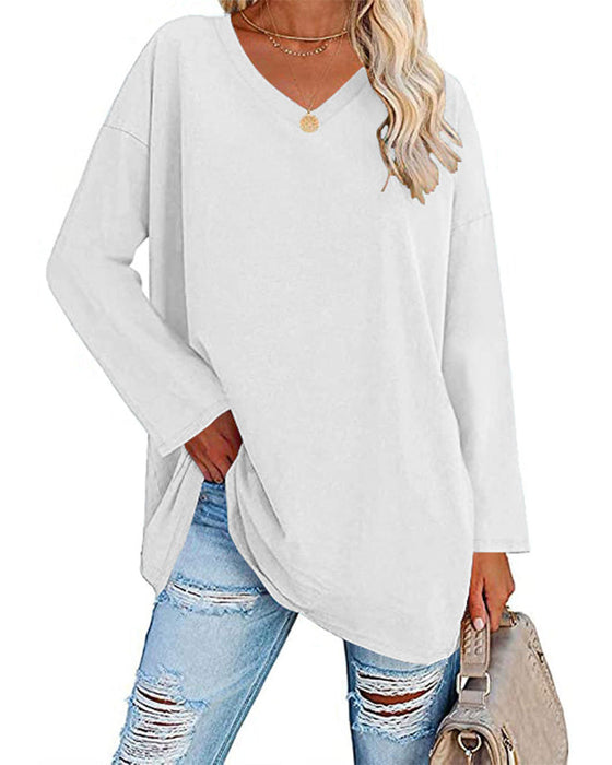 Briham® | Colorful Women'S Blouse With Long Sleeves And V-Neck