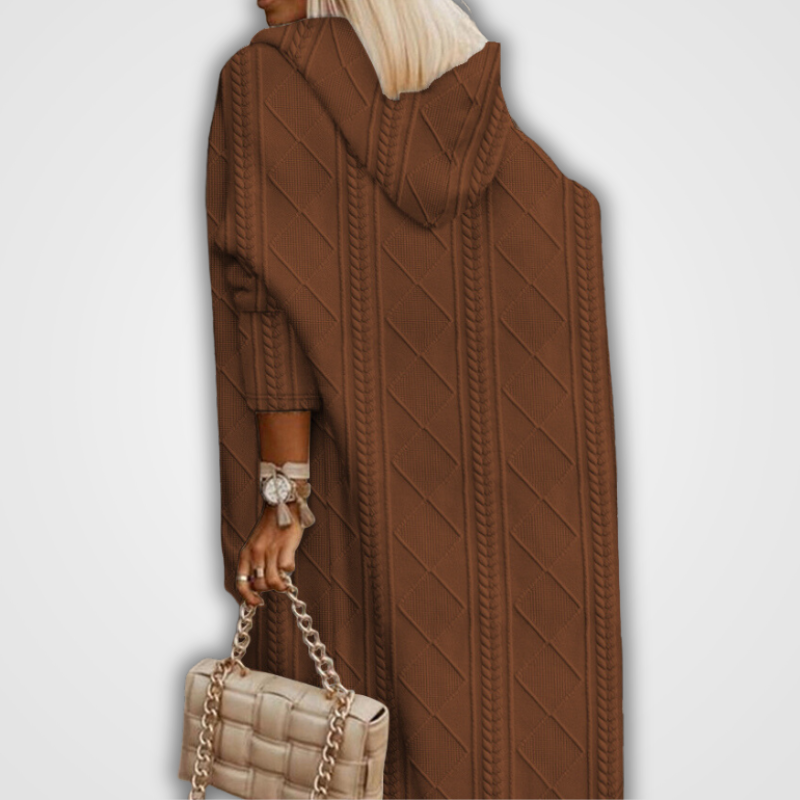 Dayana | Long hooded cardigan for women