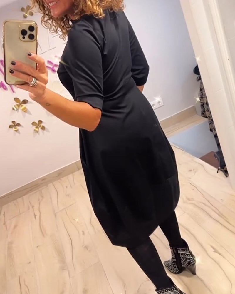 Elfrida® | Solid Color Dress With Pockets