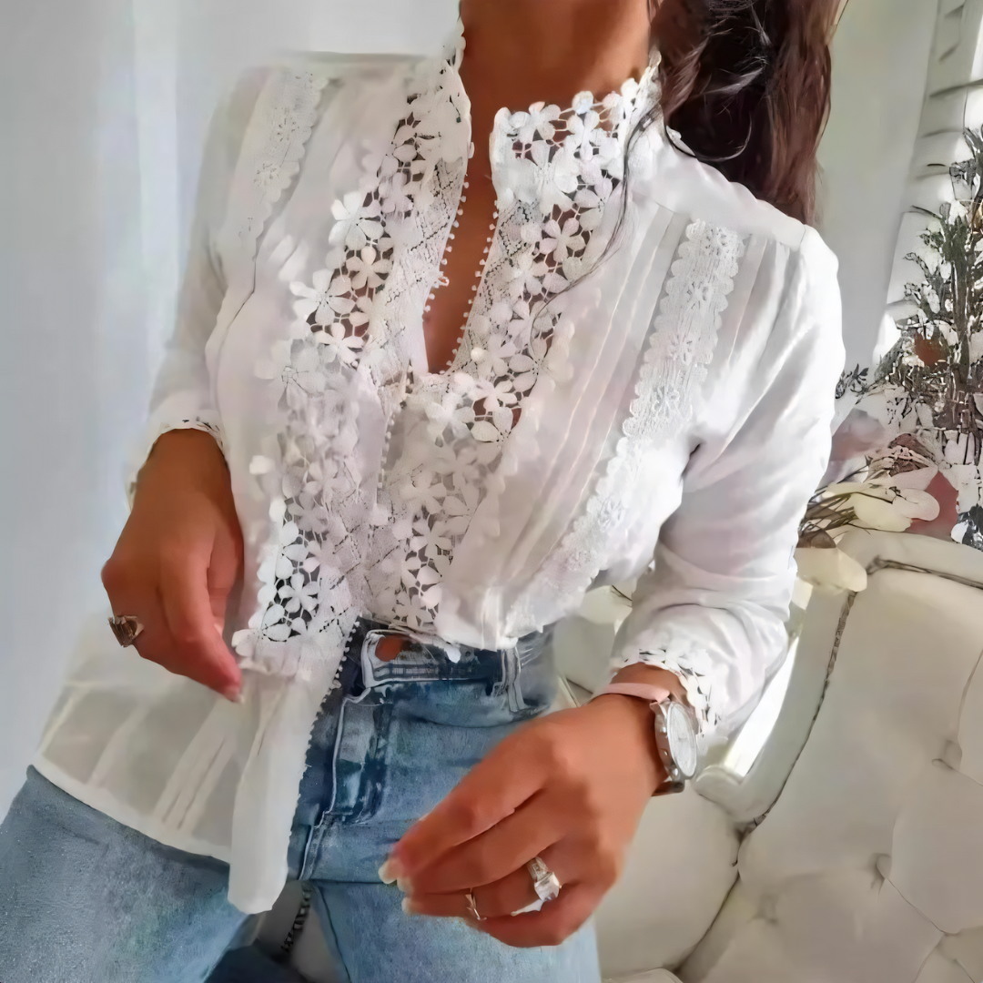 Ava® | Lace blouse with floral pattern
