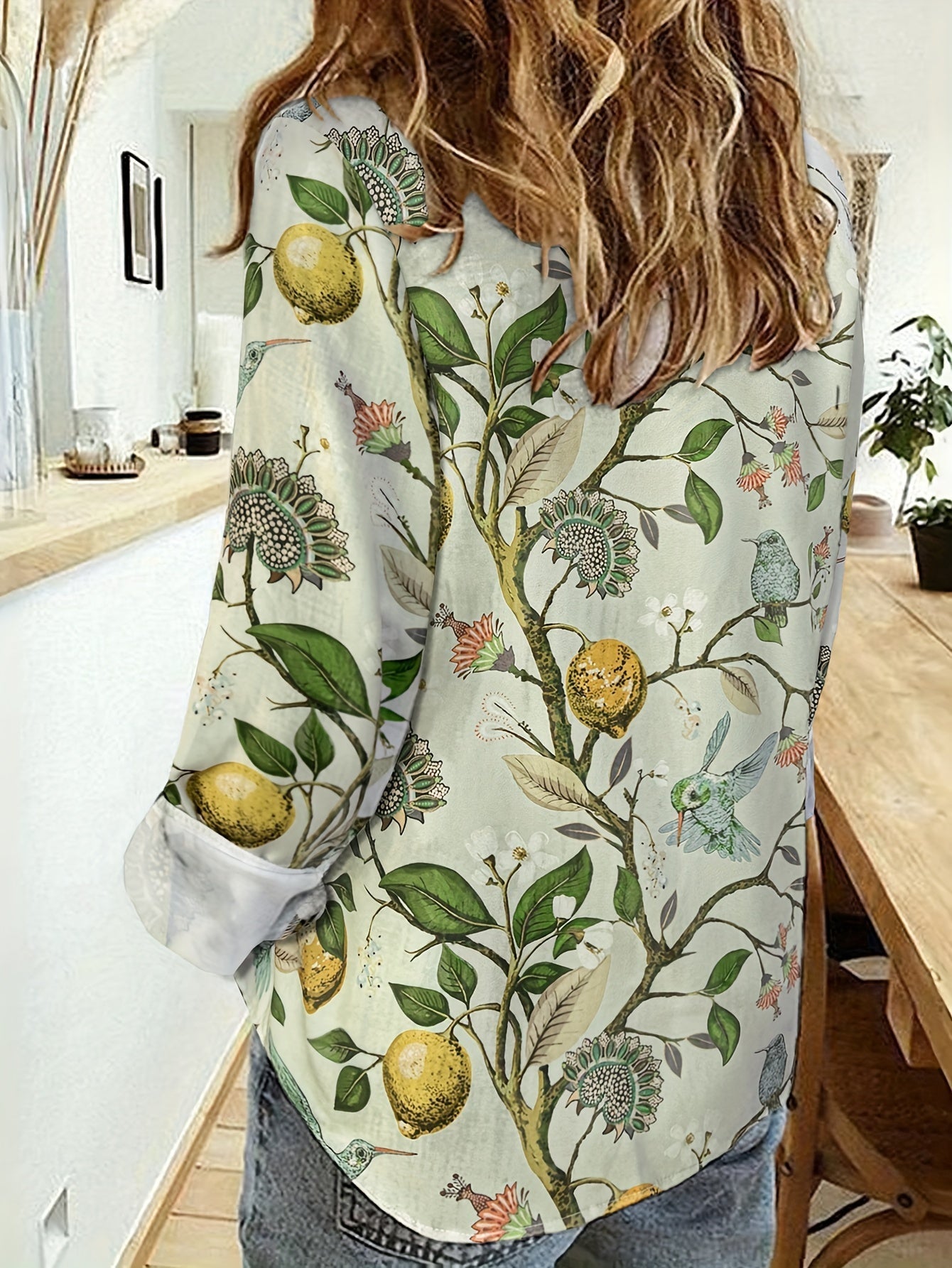 Breeze® | Stylish Lapel Blouse With Print And Buttons