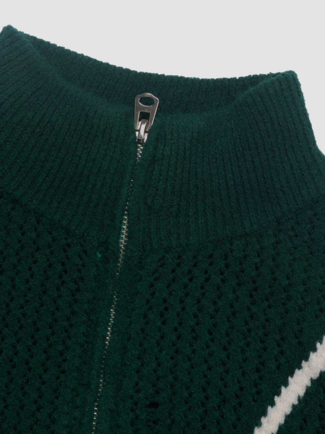 Dagmar® | Perfee contrast half zip long sleeve sweater