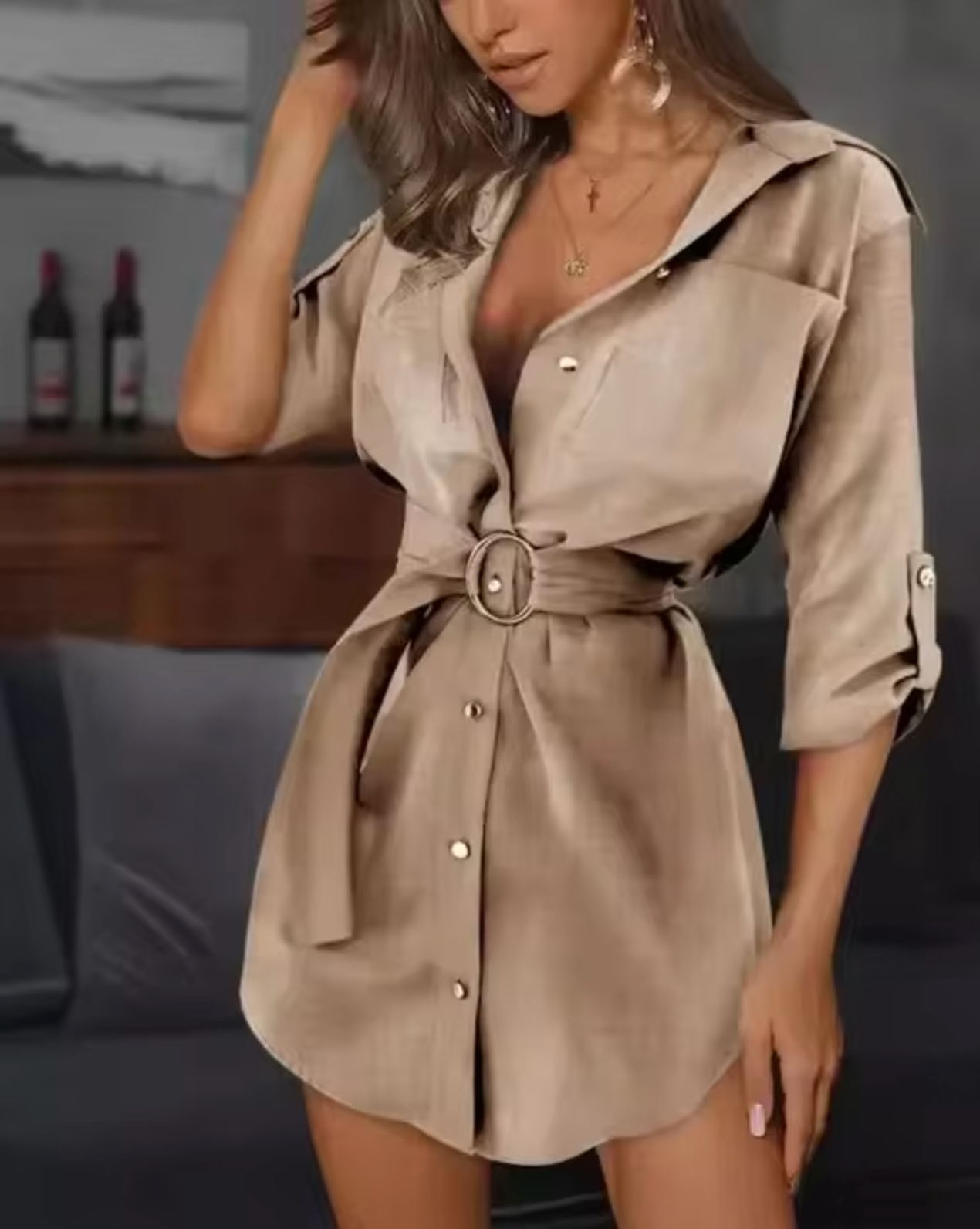 Eliana® | Shirt dress with belt