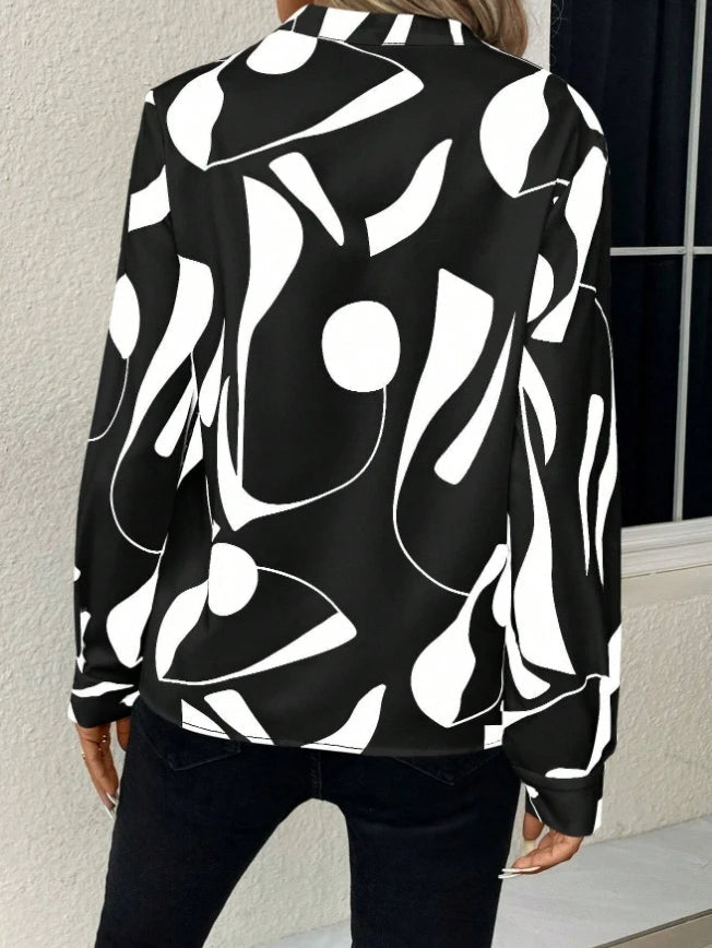 Clemency® | Elegant blouse with stand-up collar