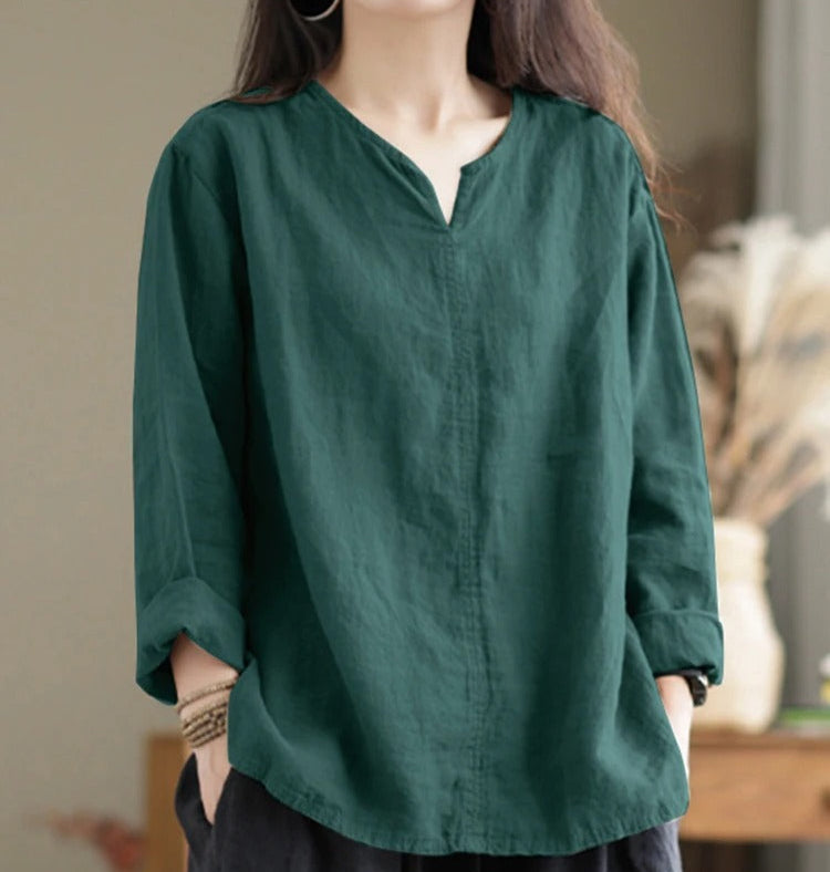 Bucholz® | V-Neck Blouse Made Of Cotton