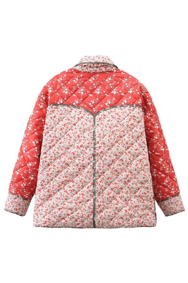 Amira® | Printed Contrasting Color Stitching Cotton Jacket