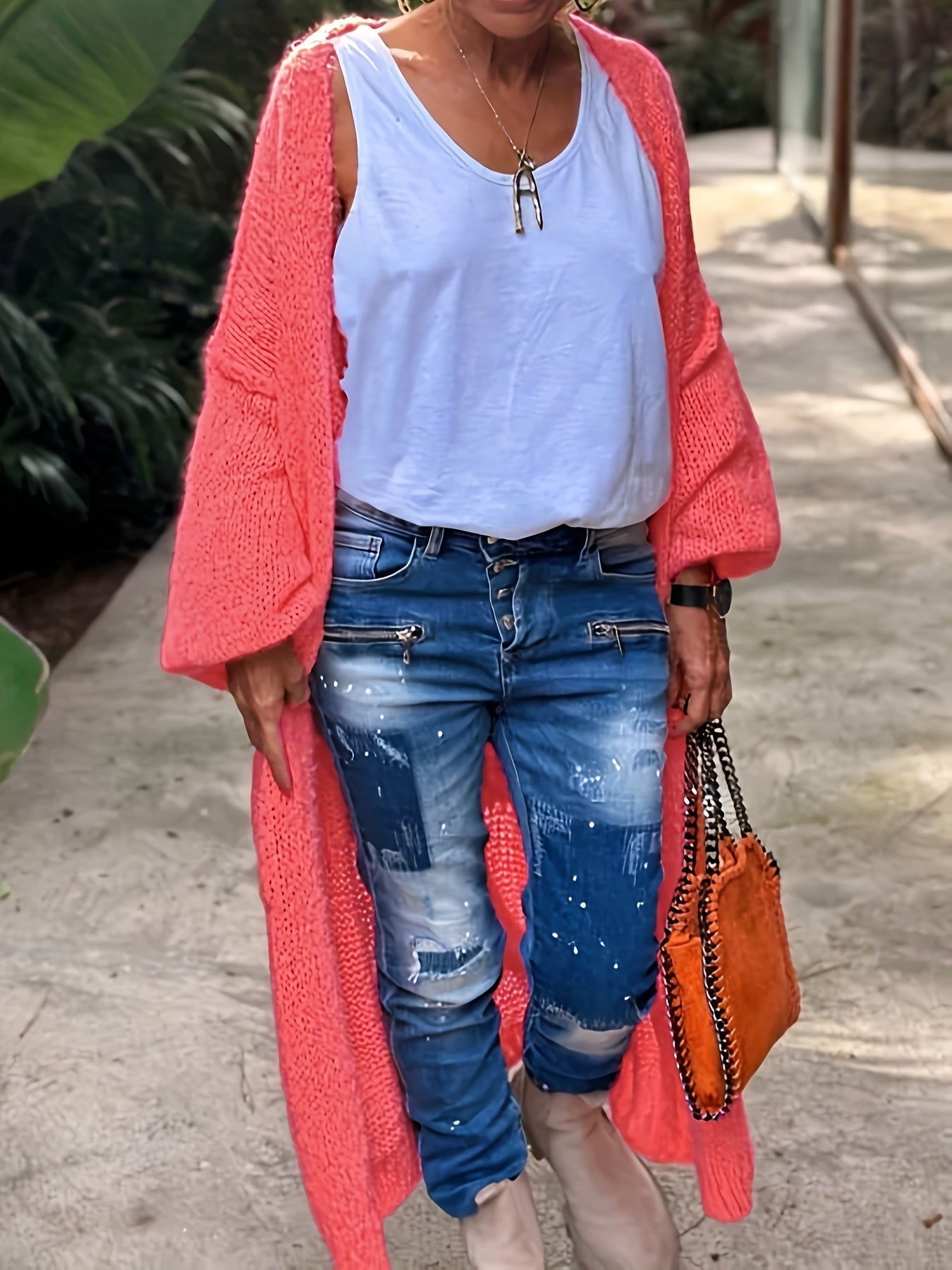 Clara® | Cardigan With Peace And Love Print