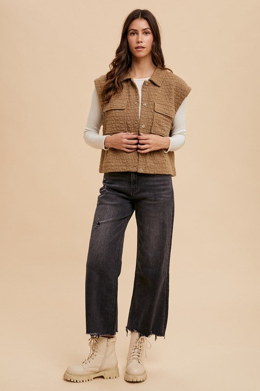 Aurora® | Puzzle quilted jacket with snap fastening