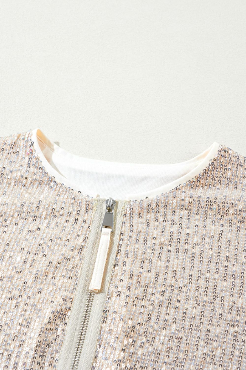 Elisa | Long sleeve jacket with sequins and zip