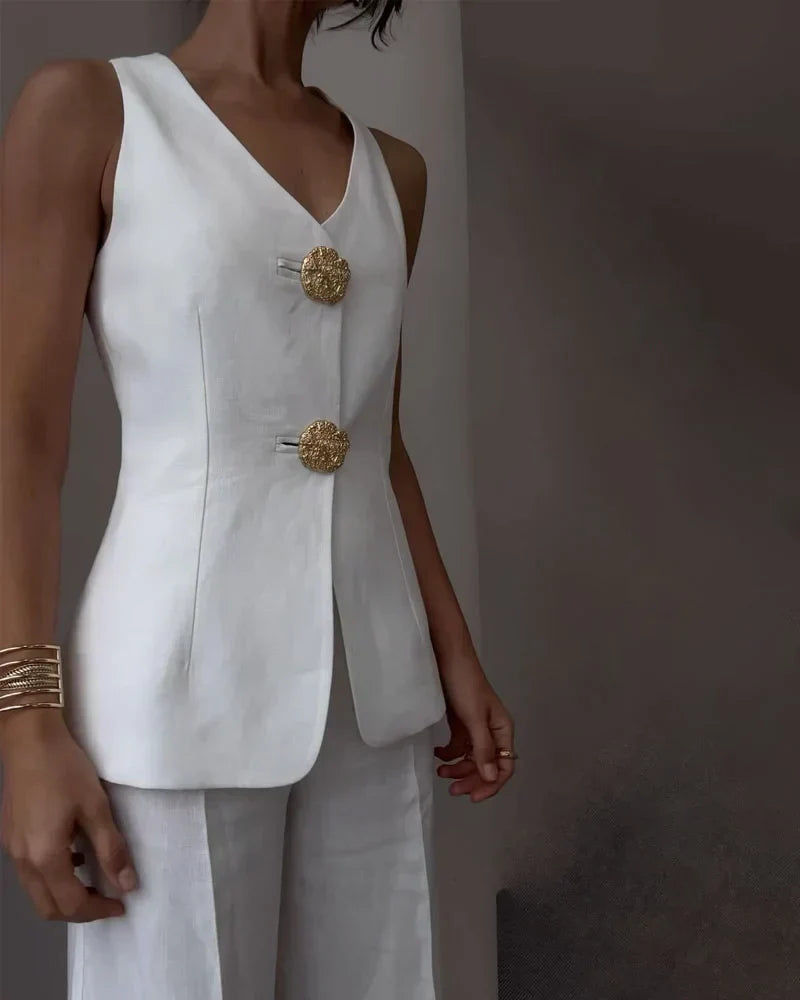 Blanca® | Stylish sleeveless vest and suit set