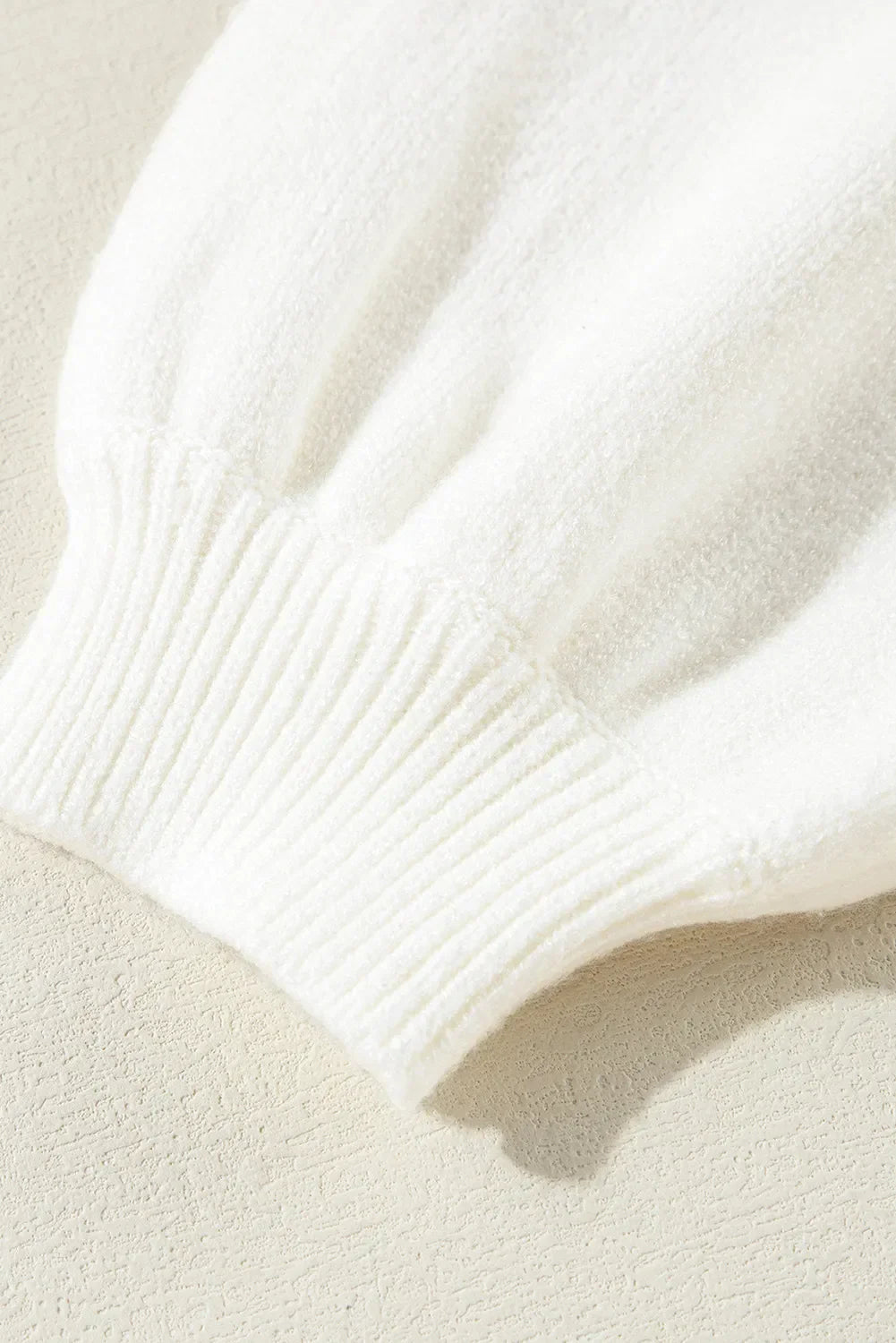 Blanca® | Short-sleeved sweater with sequins and stand-up collar