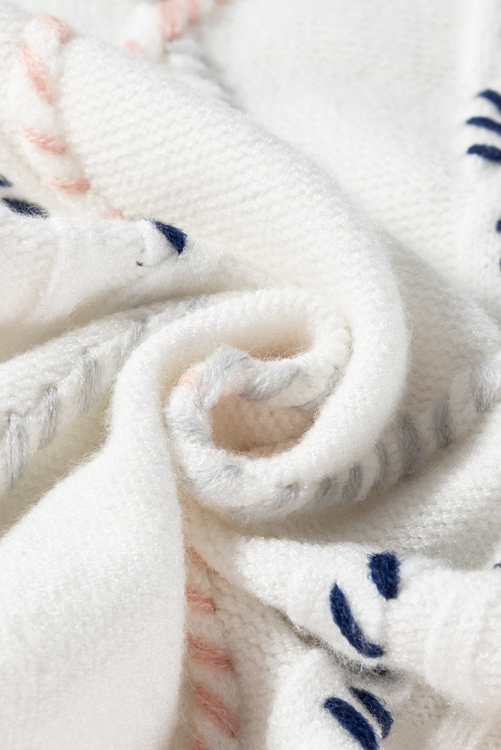 Bianca® | Half-sleeved sweater with cable knit and crew neck