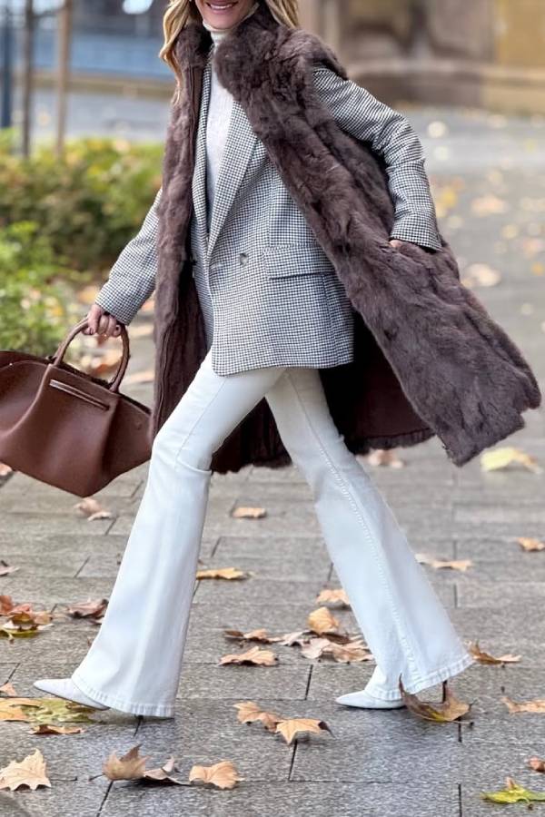 Diana® | 3/4 Chocolate Fur Vest