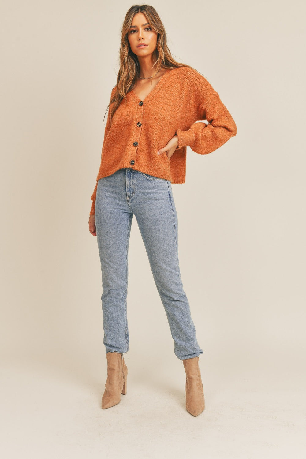 Carla® | MABLE long-sleeved cardigan with button placket