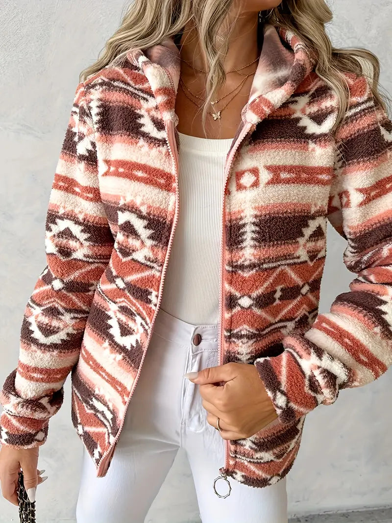 Bregje® | Woven and printed hooded jacket