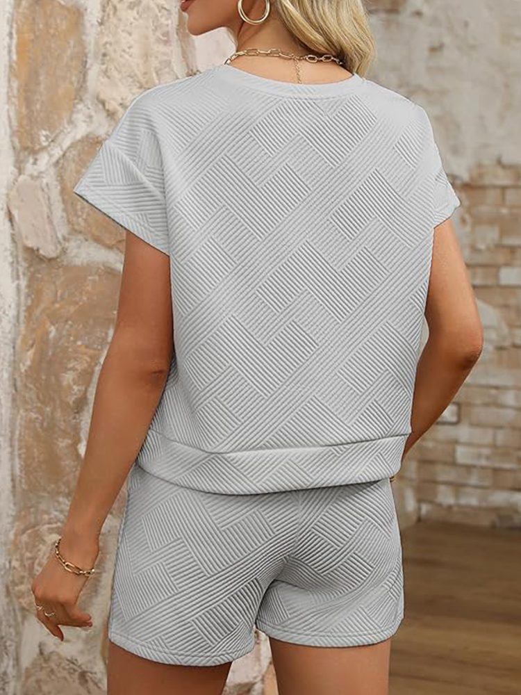 Ava® | Crew neck sweater and shorts set