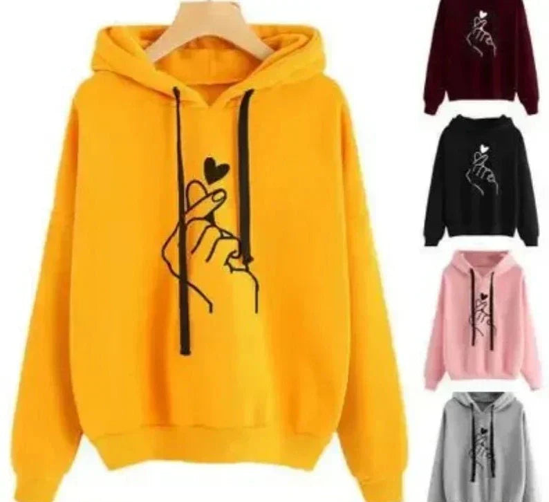 Bianca | Finger Heart Hoodie for Women