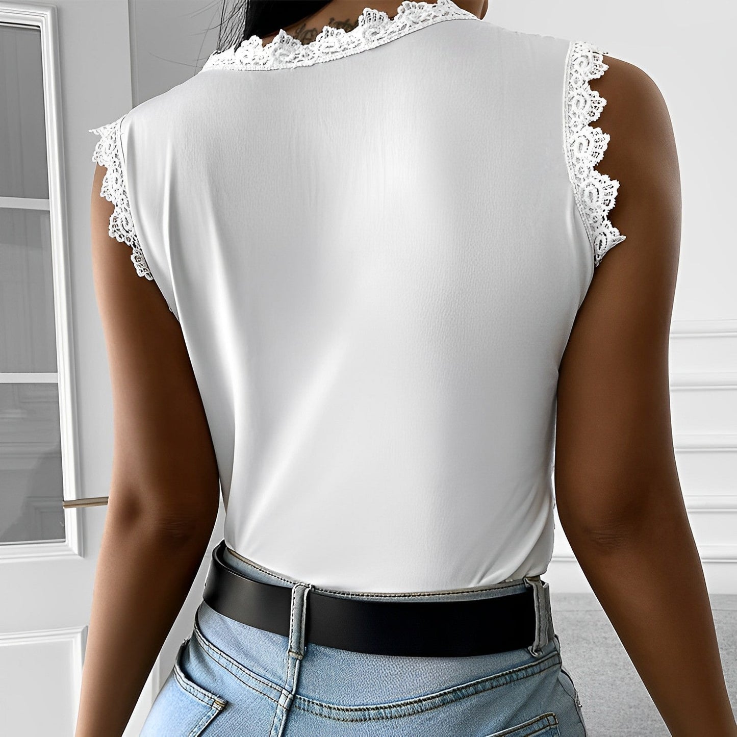 Aurelie® | Elegant Lace Blouse Sleeveless