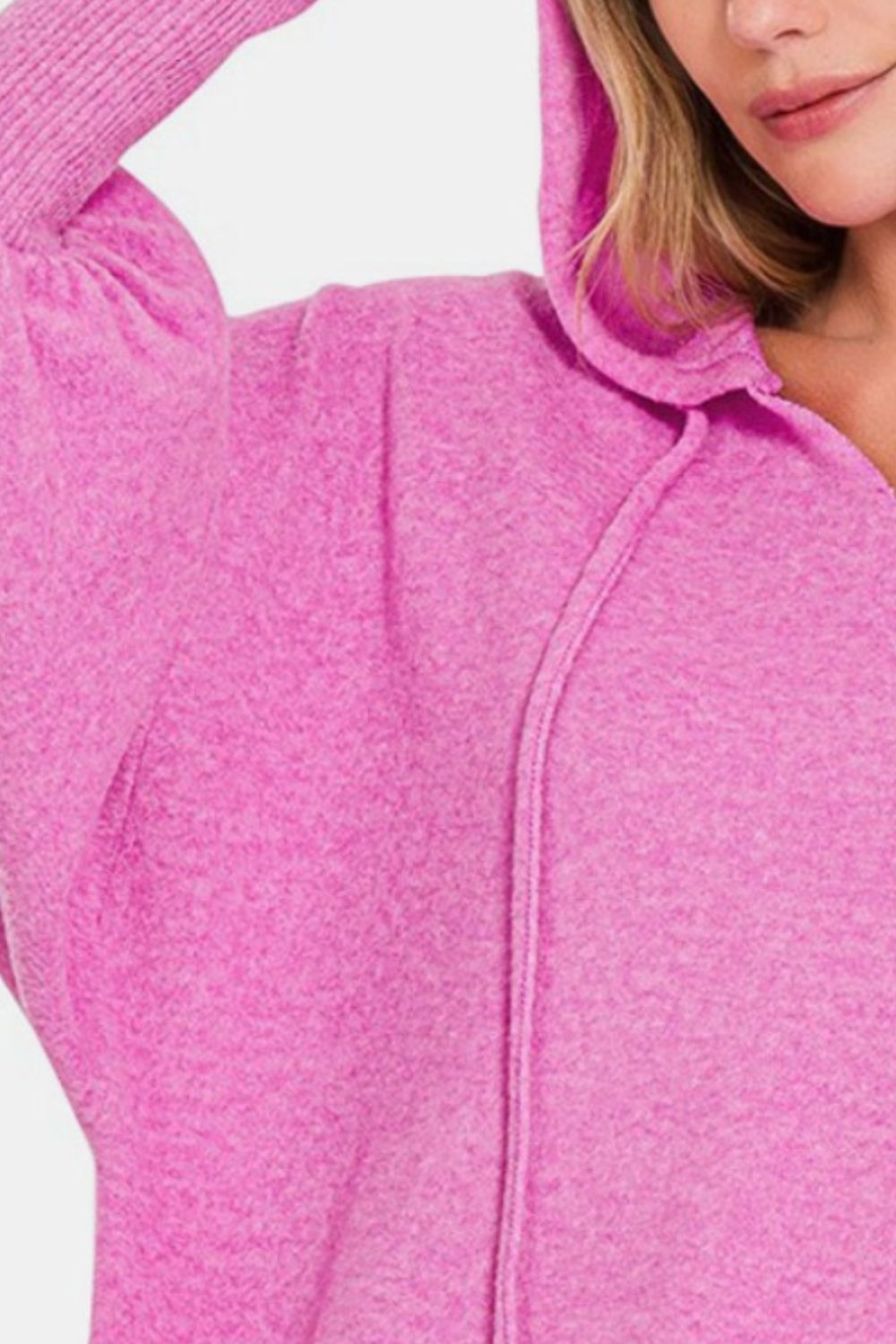Camila® | Brushed Hacci hoodie with dropped shoulders